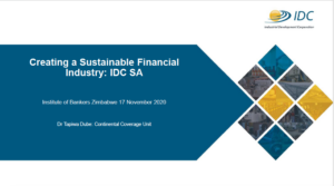 Creating a Sustainable Financial Industry: IDC SA
